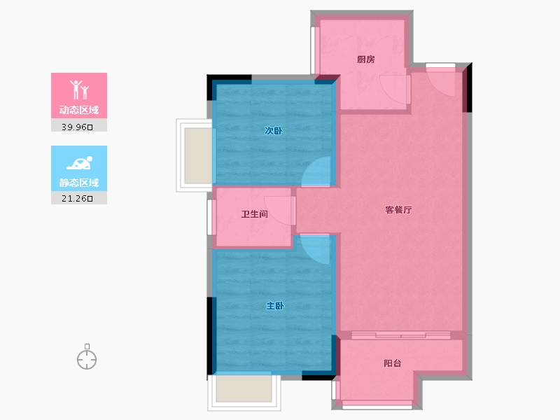 江西省-赣州市-正祥清华园-54.58-户型库-动静分区