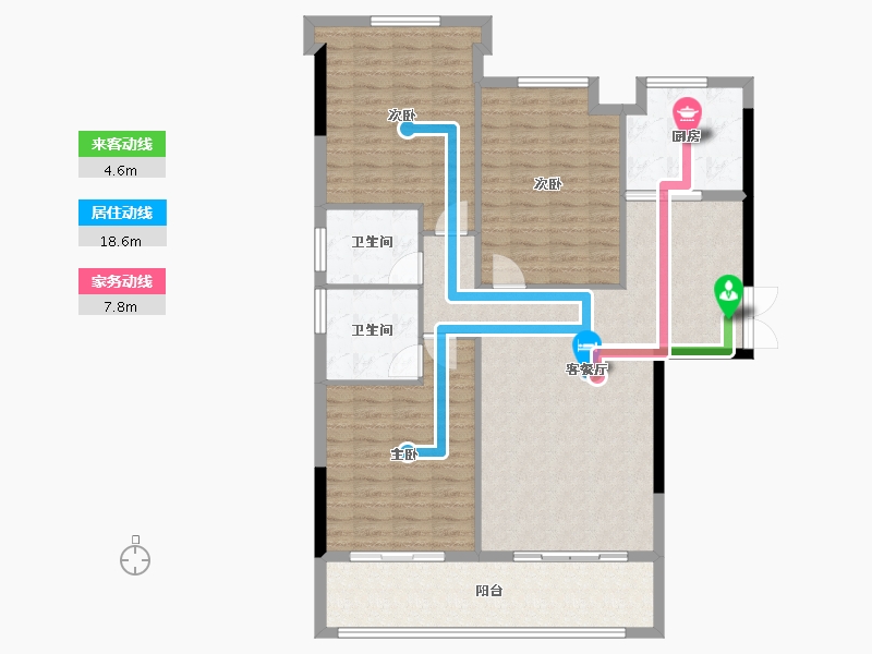 福建省-宁德市-庭盛·阳光壹号院-118.92-户型库-动静线