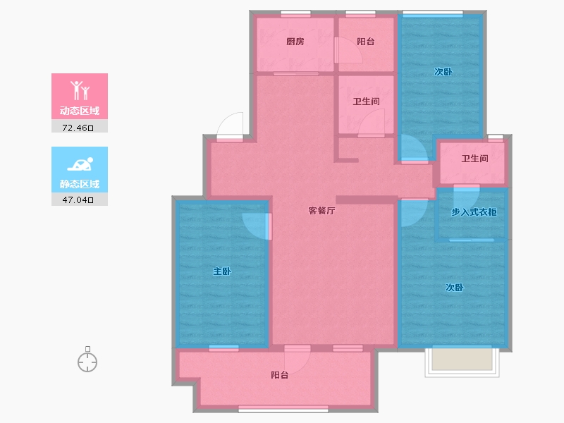 山东省-临沂市-掌舵龙湖-106.03-户型库-动静分区