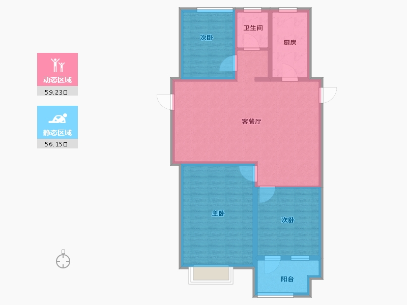 山东省-临沂市-掌舵龙湖-104.31-户型库-动静分区