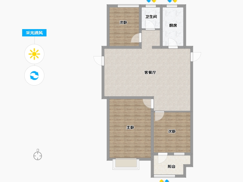 山东省-临沂市-掌舵龙湖-104.31-户型库-采光通风