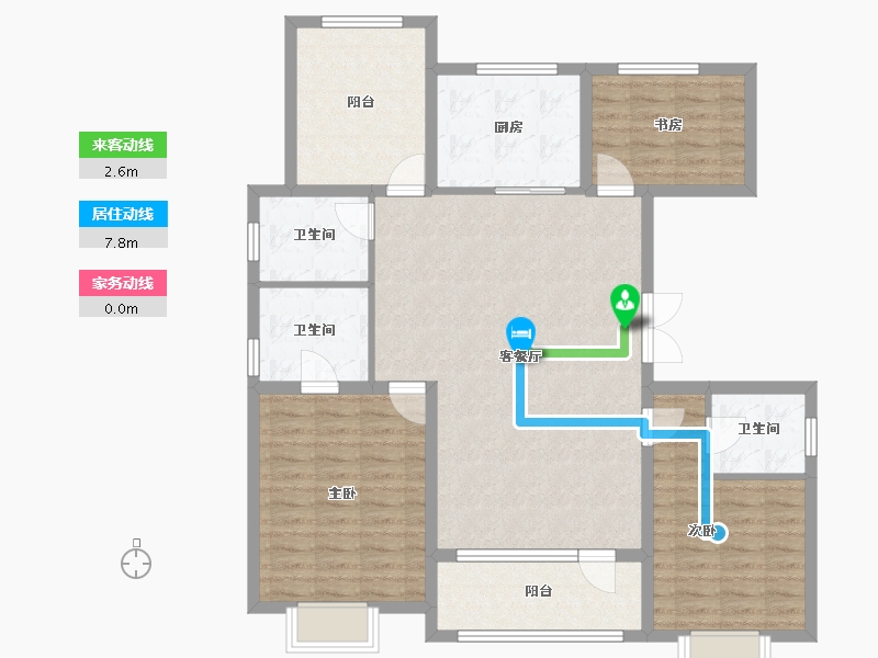 吉林省-吉林市-盈胜春晓-111.98-户型库-动静线