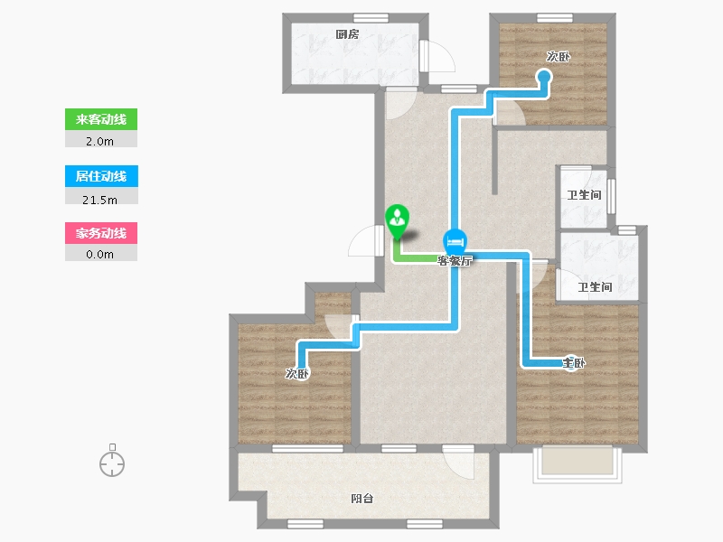 山东省-临沂市-掌舵龙湖-103.68-户型库-动静线