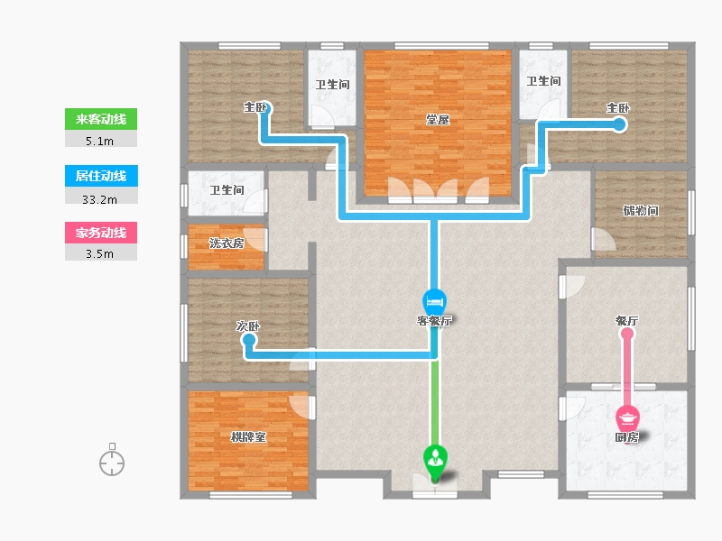 湖南省-长沙市-自建房-200.00-户型库-动静线