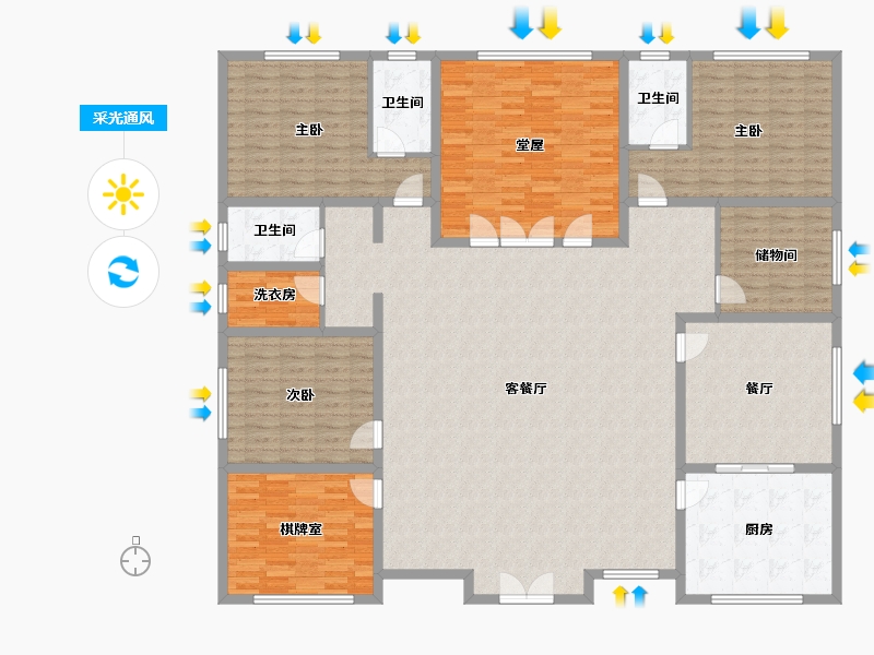 湖南省-长沙市-自建房-200.00-户型库-采光通风