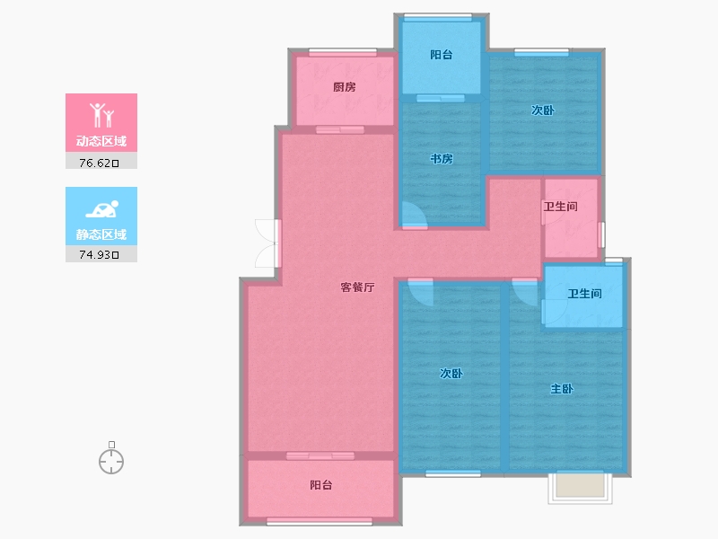 山西省-运城市-金鑫·滨湖一号-135.89-户型库-动静分区