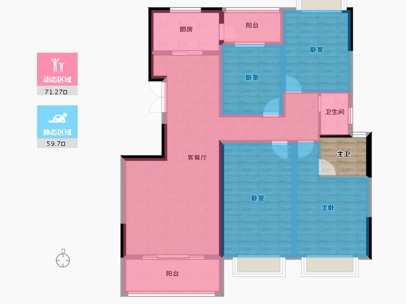 湖南省-湘潭市-城发樟树湾-121.30-户型库-动静分区