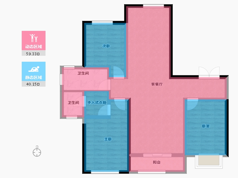 辽宁省-葫芦岛市-晟宇天玺-88.20-户型库-动静分区