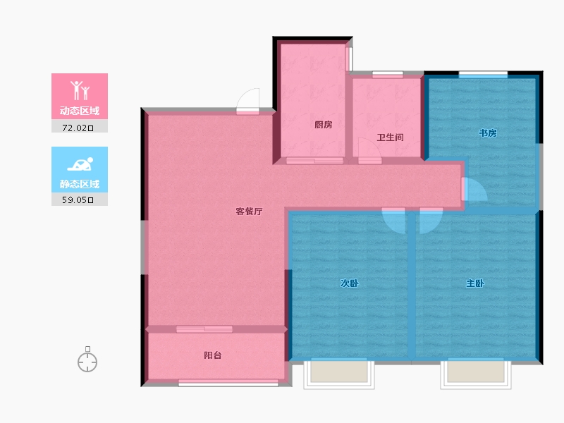 青海省-海东市-唐道·时代风尚-117.96-户型库-动静分区