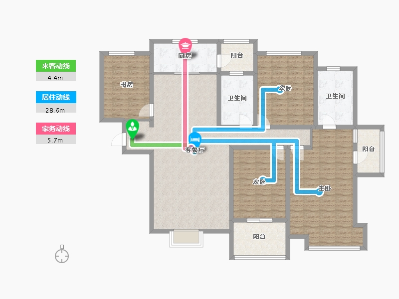 山西省-运城市-金鑫·滨湖一号-145.54-户型库-动静线