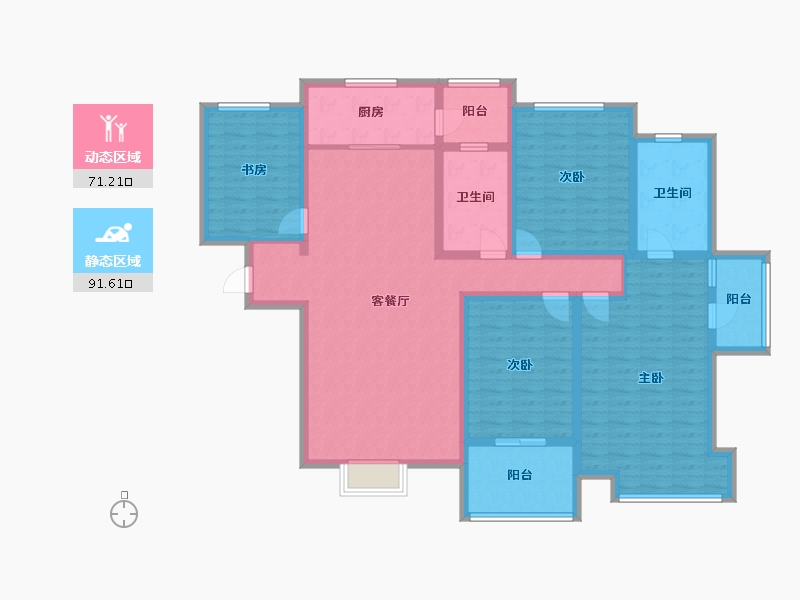 山西省-运城市-金鑫·滨湖一号-145.54-户型库-动静分区