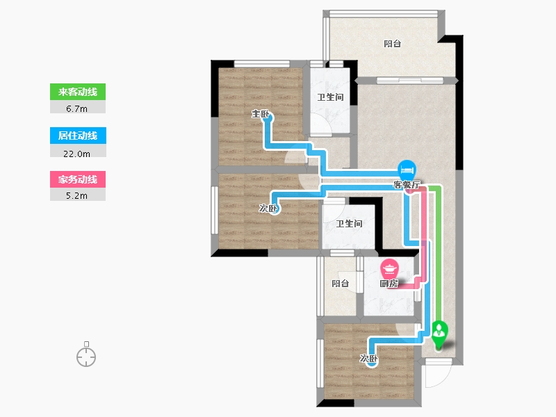 四川省-宜宾市-阳光森林城市·东方府-81.01-户型库-动静线