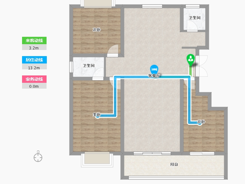 陕西省-汉中市-牧河明珠-104.43-户型库-动静线