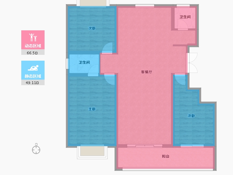 陕西省-汉中市-牧河明珠-104.43-户型库-动静分区