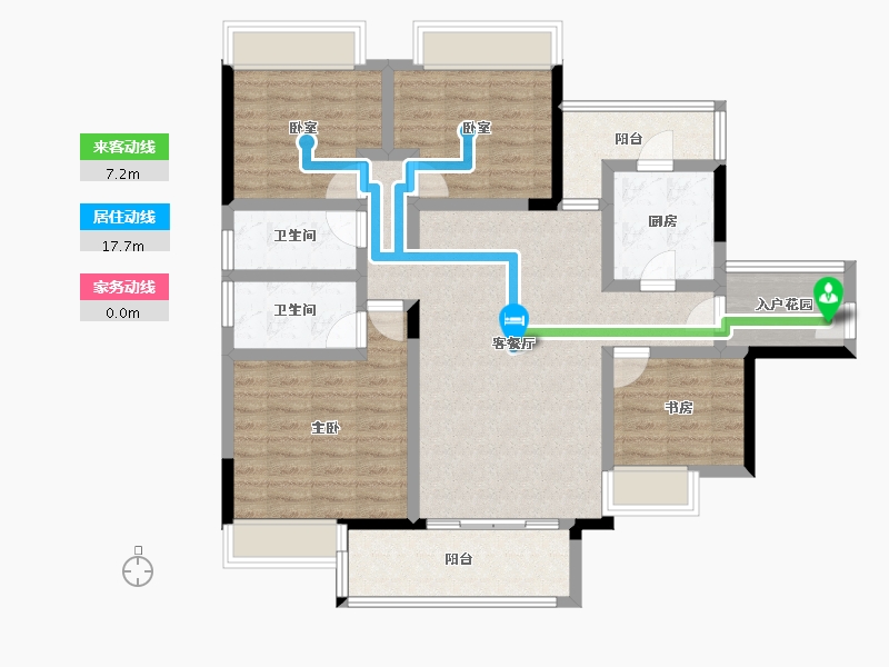 广东省-河源市-富力天禧花园-102.50-户型库-动静线