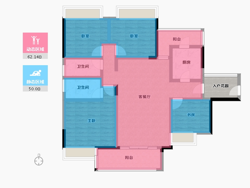 广东省-河源市-富力天禧花园-102.50-户型库-动静分区