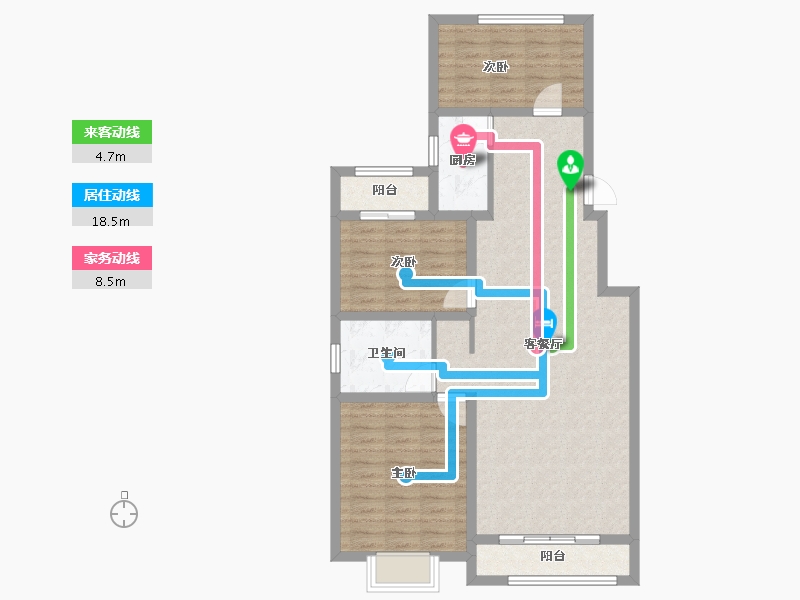 山西省-朔州市-东晟华府-91.58-户型库-动静线