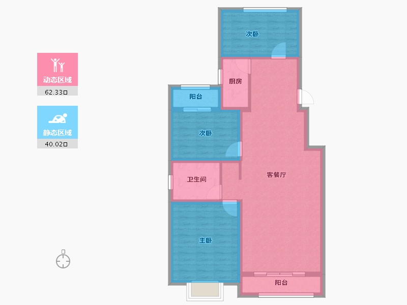 山西省-朔州市-东晟华府-91.58-户型库-动静分区