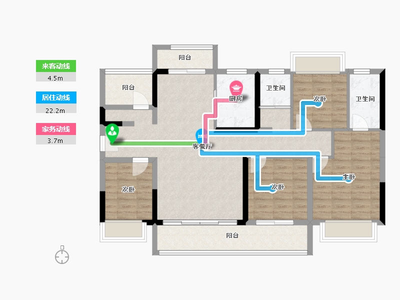 广东省-河源市-碧桂园凤凰台-106.31-户型库-动静线