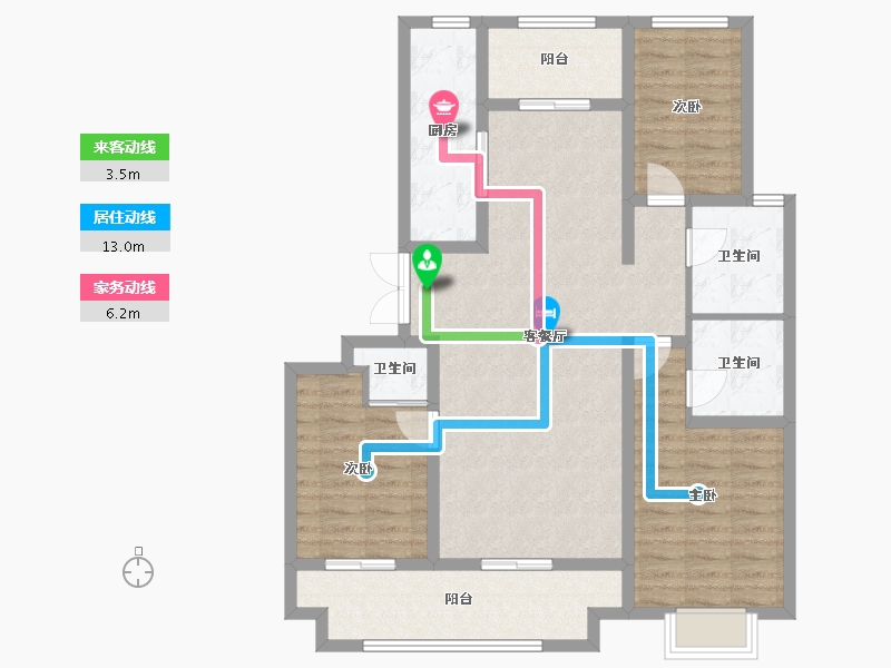 河北省-衡水市-汉王府-102.35-户型库-动静线