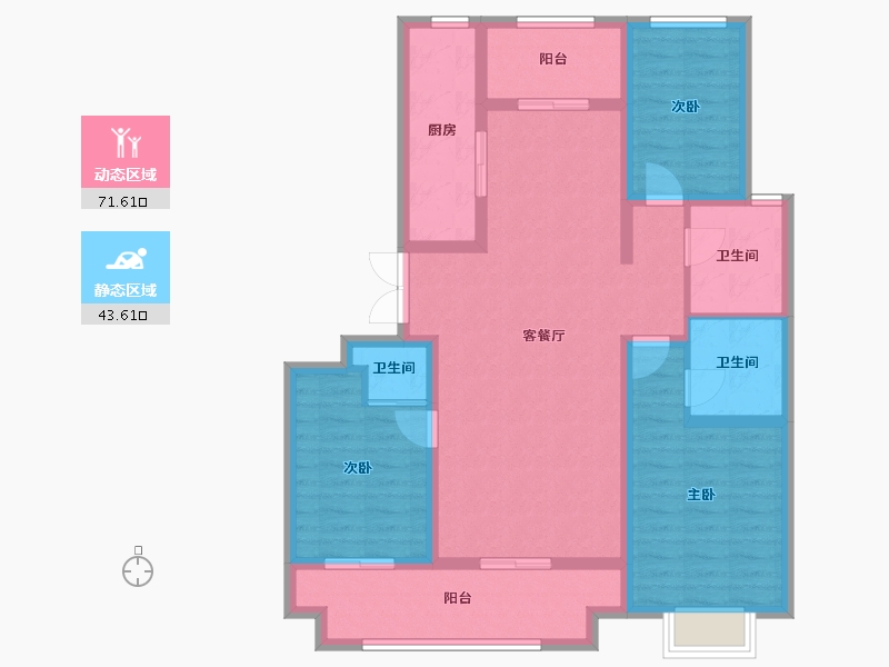 河北省-衡水市-汉王府-102.35-户型库-动静分区