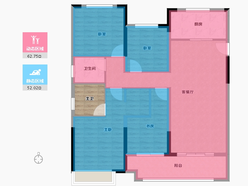 河南省-商丘市-雅居乐蘭台府-108.00-户型库-动静分区