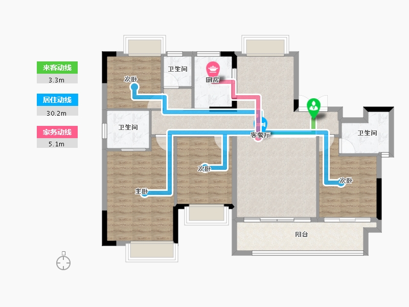 江西省-吉安市-华宇·燕京府-111.74-户型库-动静线