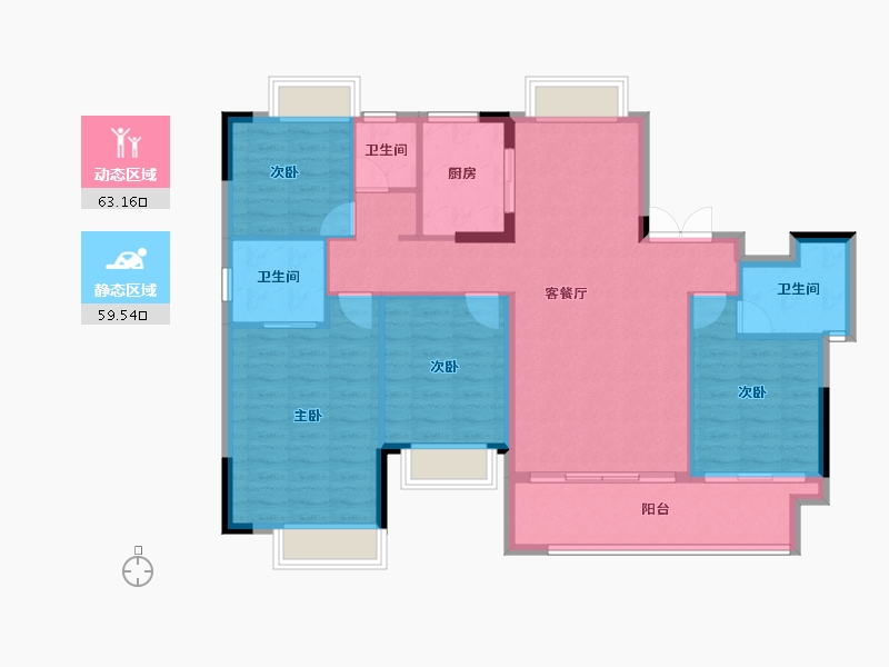 江西省-吉安市-华宇·燕京府-111.74-户型库-动静分区