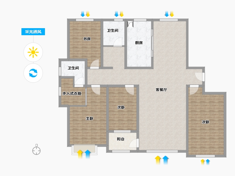 山东省-滨州市-御通院-184.01-户型库-采光通风