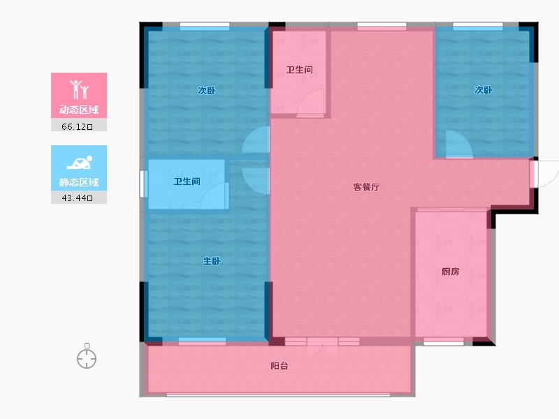 湖北省-宜昌市-华强·凤凰城-99.97-户型库-动静分区