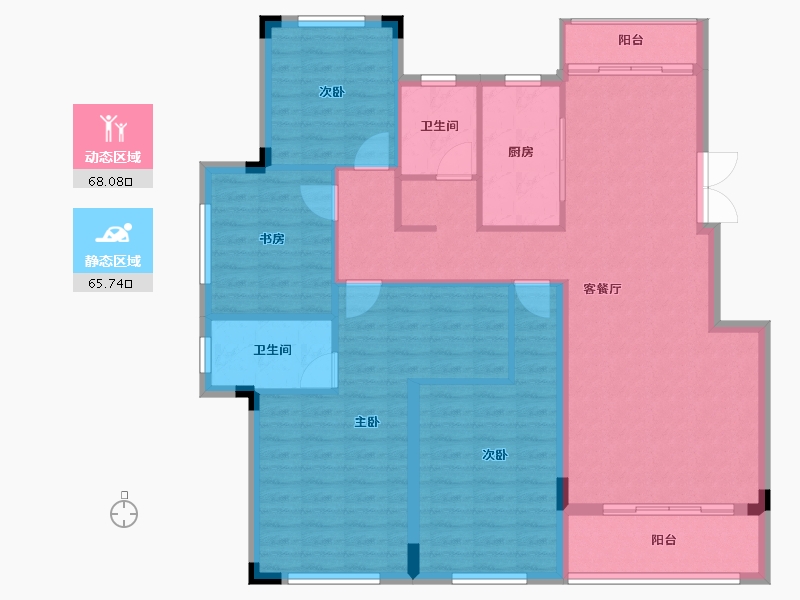 江西省-南昌市-加美四季花城-121.79-户型库-动静分区