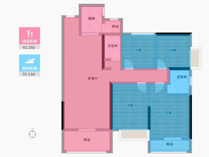 广西壮族自治区-河池市-泽良御景龙庭-101.78-户型库-动静分区