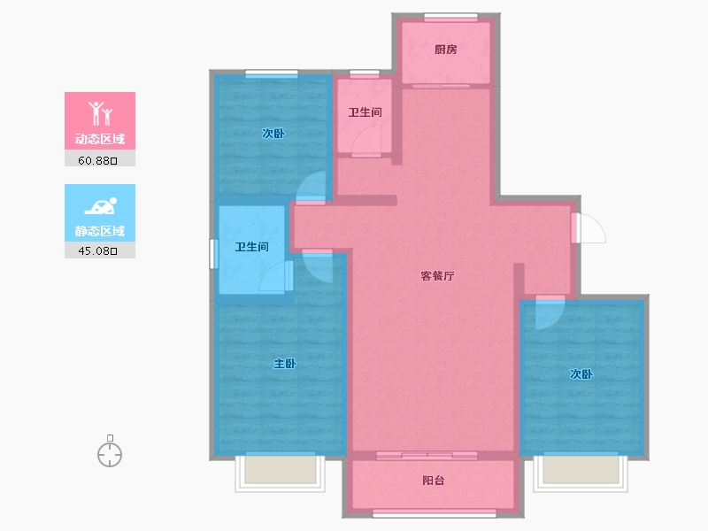 山东省-莱芜市-御景花园二期-108.00-户型库-动静分区