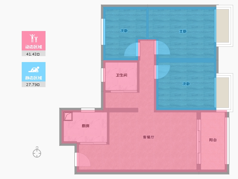 河南省-洛阳市-和昌云庭-65.00-户型库-动静分区