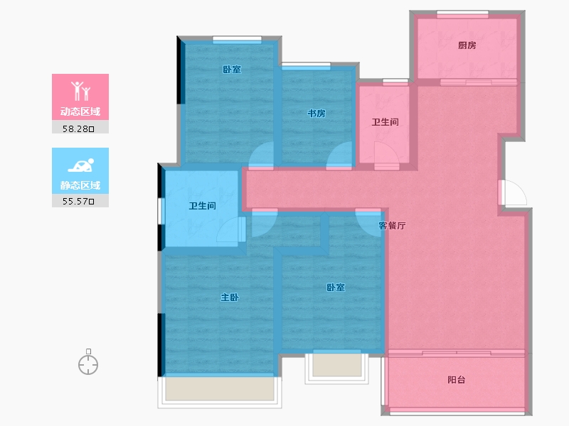 江西省-抚州市-丽水豪城-100.68-户型库-动静分区