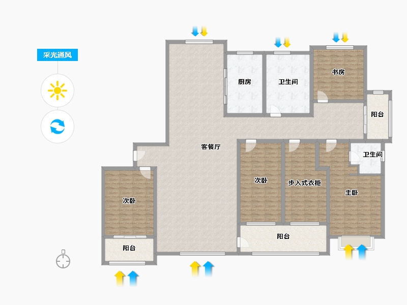 山东省-滨州市-御通院-240.01-户型库-采光通风