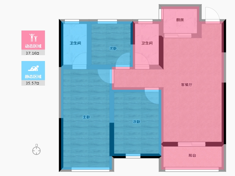 山东省-莱芜市-兴宇凤栖台-63.24-户型库-动静分区