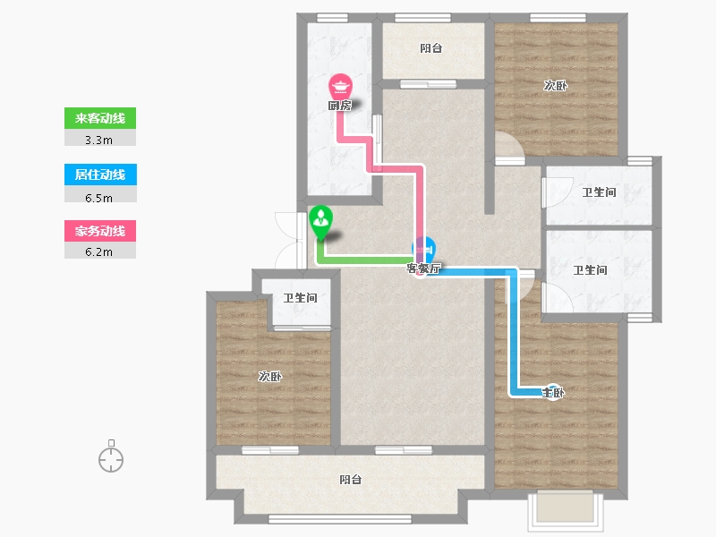 河北省-衡水市-汉王府-110.40-户型库-动静线