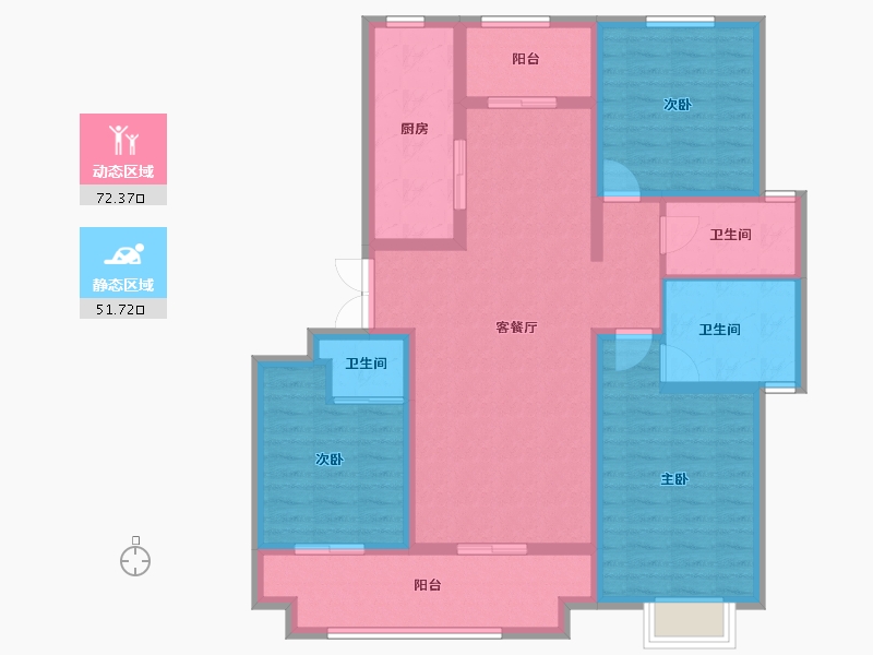 河北省-衡水市-汉王府-110.40-户型库-动静分区