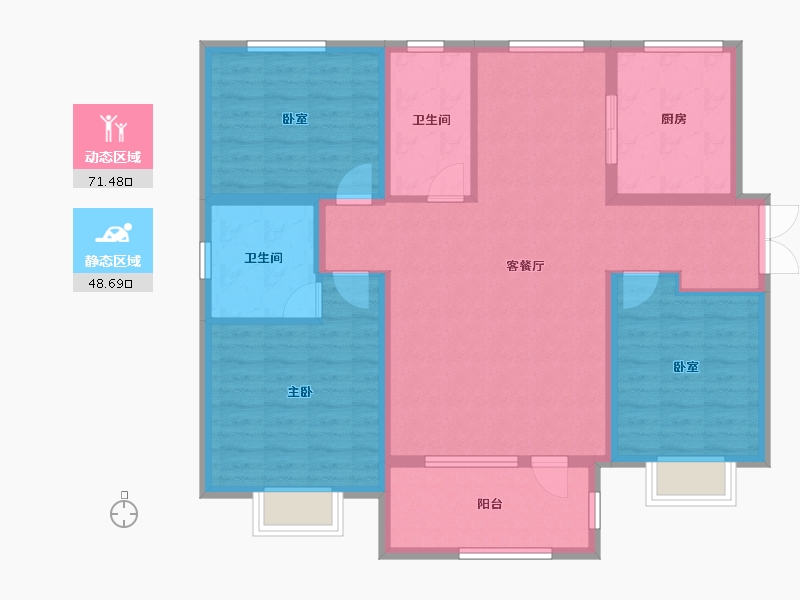 河北省-衡水市-桃城壹号-108.00-户型库-动静分区