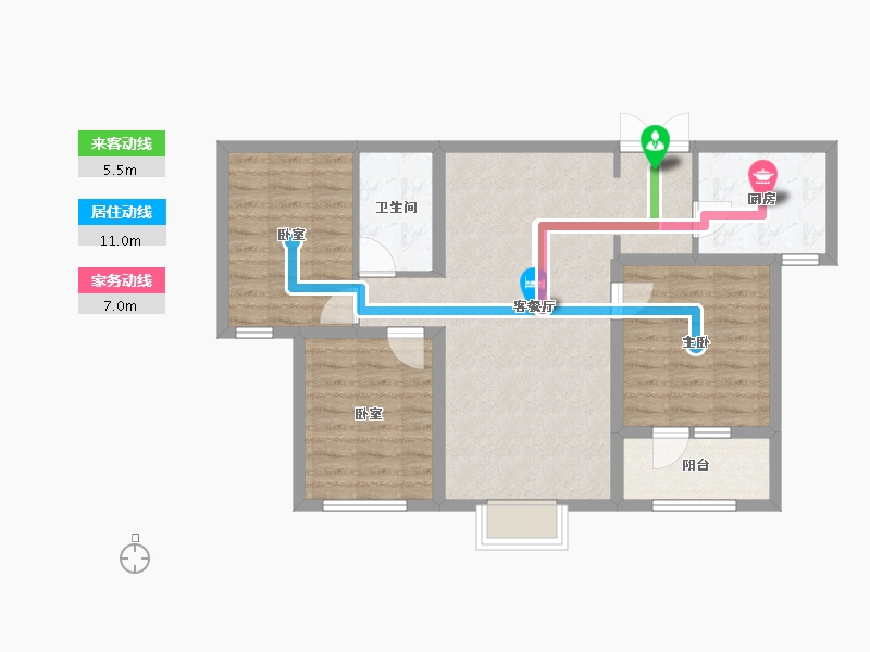 河北省-衡水市-桃城壹号-80.19-户型库-动静线