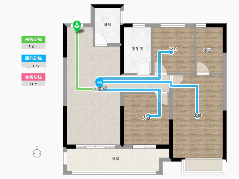 河南省-商丘市-雅居乐蘭台府-92.00-户型库-动静线