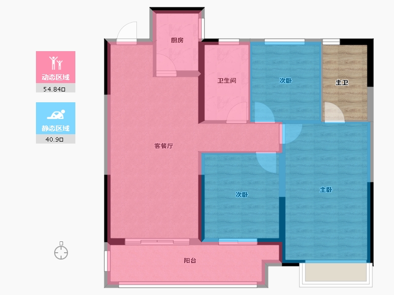 河南省-商丘市-雅居乐蘭台府-92.00-户型库-动静分区