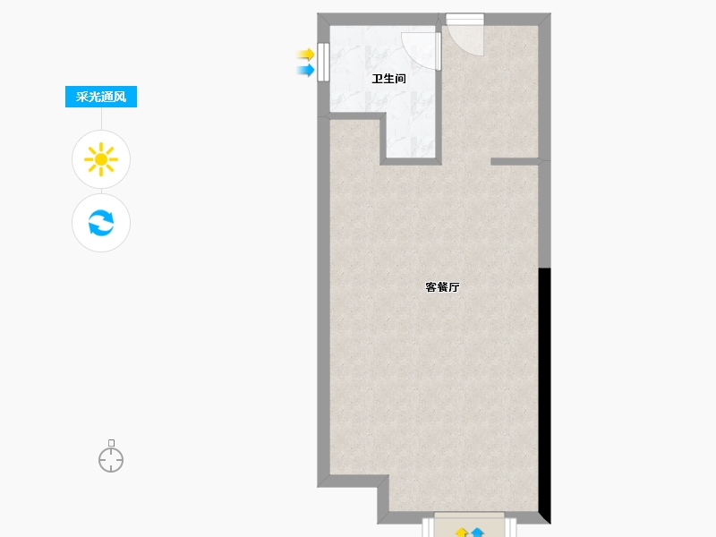 浙江省-杭州市-铂瑞悦府-43.32-户型库-采光通风