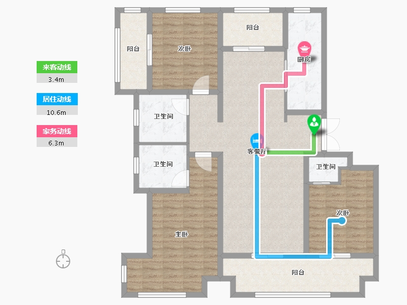 河北省-衡水市-汉王府-122.40-户型库-动静线