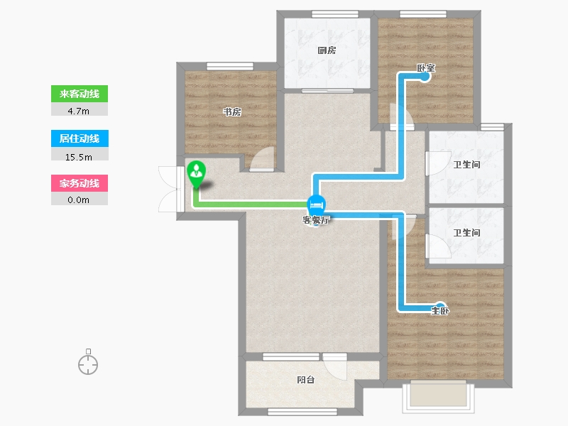 河北省-衡水市-桃城壹号-98.33-户型库-动静线