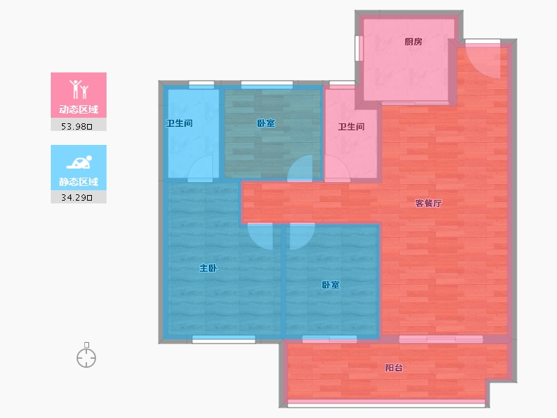 福建省-宁德市-世茂·天悦时代广场-80.00-户型库-动静分区