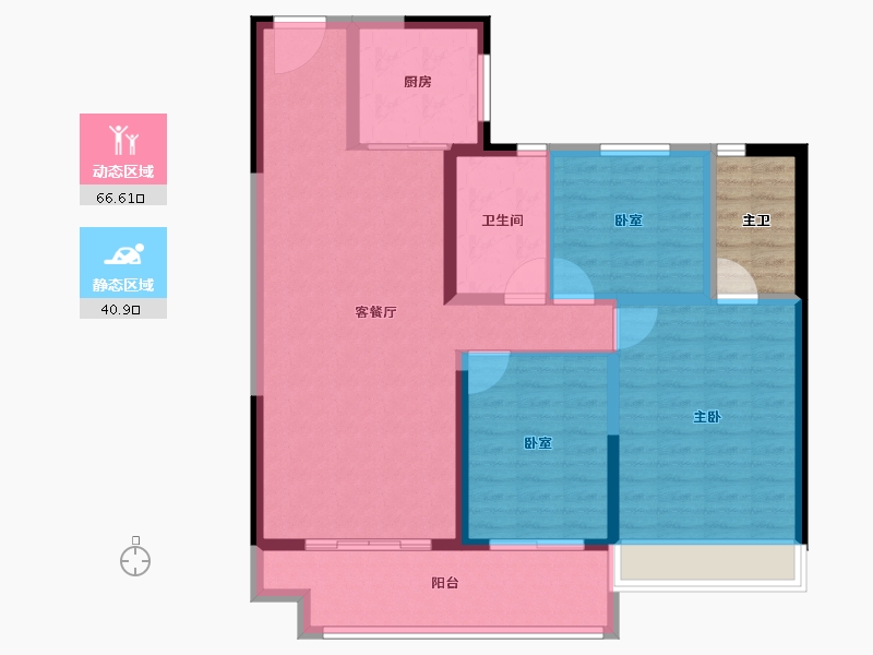 江苏省-宿迁市-泗洪碧桂园·泗州府-101.60-户型库-动静分区