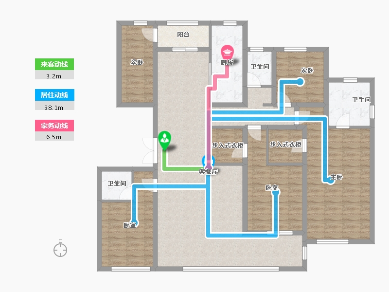 河北省-衡水市-天正壹号院-138.79-户型库-动静线