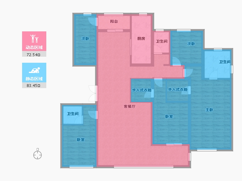 河北省-衡水市-天正壹号院-138.79-户型库-动静分区